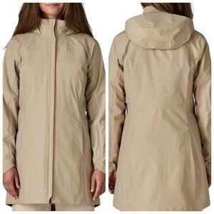 Patagonia Women’s Torrentshell 3L Rain Parka Waterproof Hooded Coat Beige M